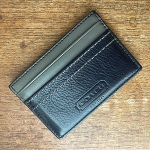 COACH Leather Card Case Wallet
